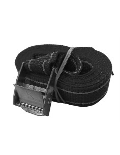 U-Rope Spanband met Gesp 2.5m x 25mm Zwart | Shipsworld
