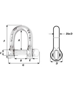 Wichard D-sluiting RVS 4 mm | Shipsworld 2