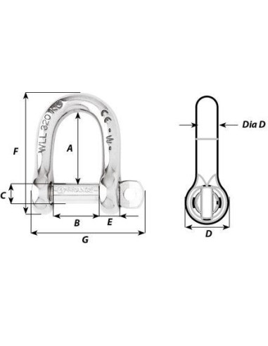 Wichard D-sluiting RVS 6 mm | Shipsworld
