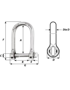 Wichard D-sluiting RVS 5 mm zelfborgend | Shipsworld 2