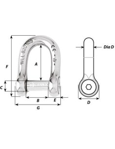 Wichard D-sluiting RVS 10 mm | Shipsworld 2