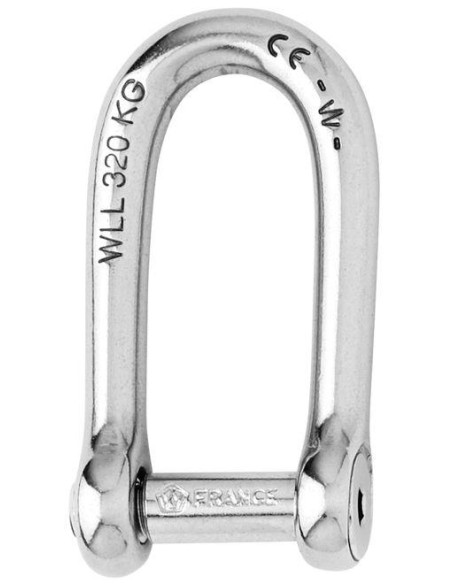 Wichard RVS D-sluiting lang 8 mm | Shipsworld