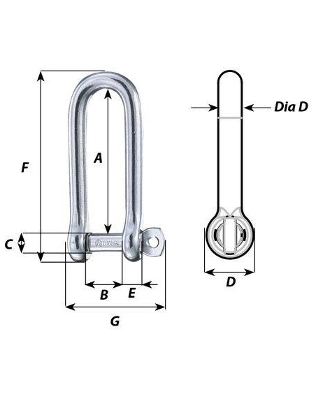 Wichard D-sluiting lang RVS 6 mm | Shipsworld