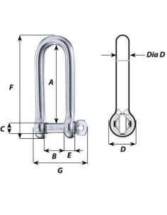 Wichard D-sluiting RVS 10 mm lang | Shipsworld 2