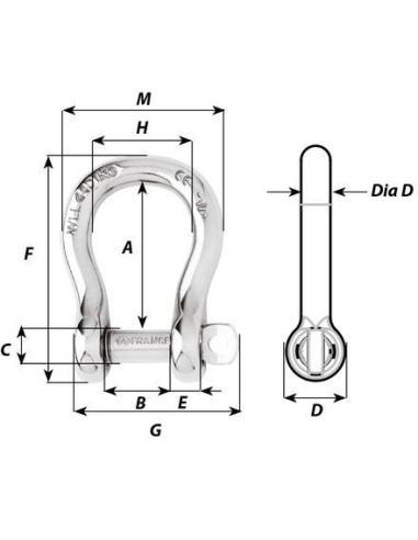 Wichard Harpsluiting Gevangen Pin RVS 5 mm | Shipsworld