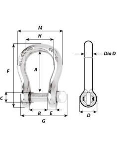 Wichard Harpsluiting Gevangen Pin RVS 8 mm | Shipsworld 2