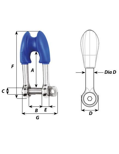 Wichard Valsluiting 8 mm RVS | Shipsworld