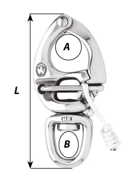 Wichard Quick Release Snapsluiting 70mm | Shipsworld