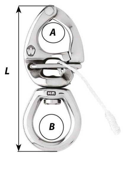 Wichard Quick Release Snapsluiting 80mm | Shipsworld