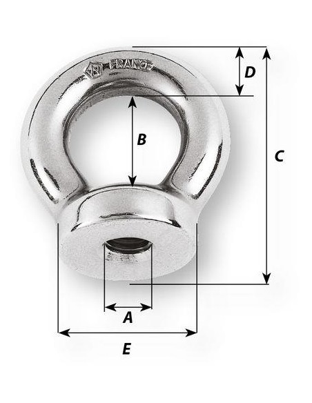 Wichard RVS Oogmoer M8 8x36 mm | Shipsworld