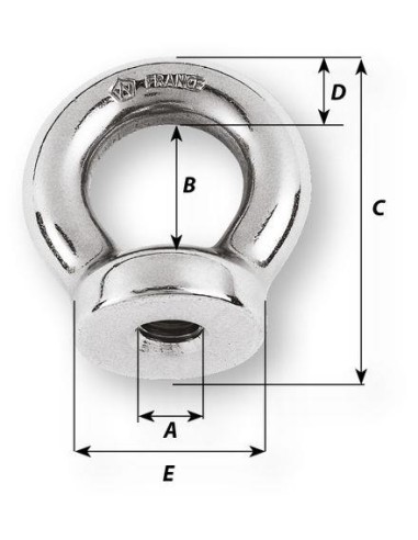 Wichard RVS Oogmoer M12 56mm | Shipsworld
