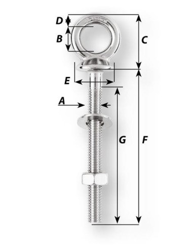 Wichard Oogbout RVS M6 x 60 mm | Shipsworld