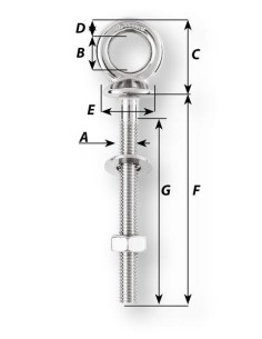 Wichard Oogbout RVS M8 x 80 mm | Shipsworld 2