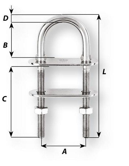 Wichard U-bout RVS 6 x 90 mm | Shipsworld