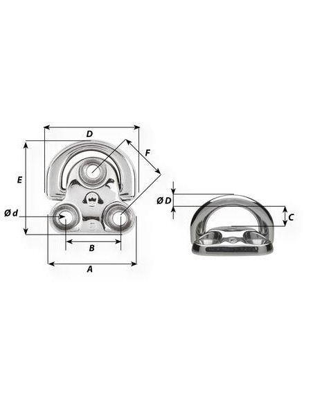 Wichard Scharnierend Dekoog RVS 6 mm | Shipsworld