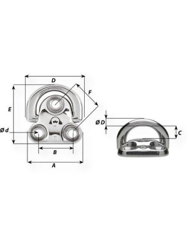 Wichard Scharnierend Dekoog RVS 10 mm | Shipsworld