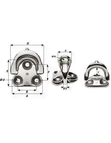 Wichard Dekoog Scharnierend 6 mm | Shipsworld