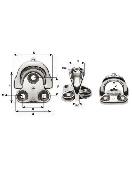 Wichard Dekoog Scharnierend 6 mm | Shipsworld
