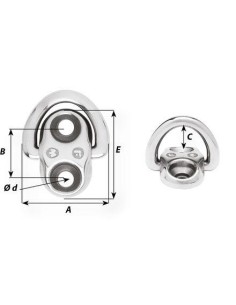 Wichard Scharnierend Dekoog RVS 6 mm | Shipsworld 2