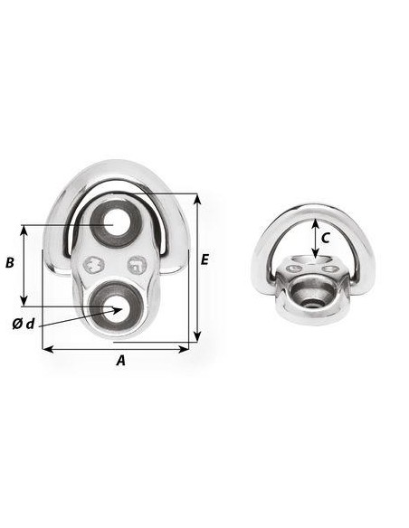 Wichard Scharnierend Dekoog RVS 6 mm | Shipsworld
