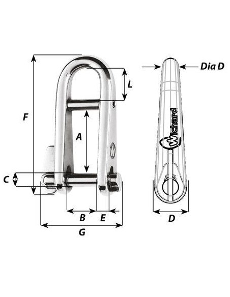 Wichard Sleutelsluiting RVS 8mm | Shipsworld
