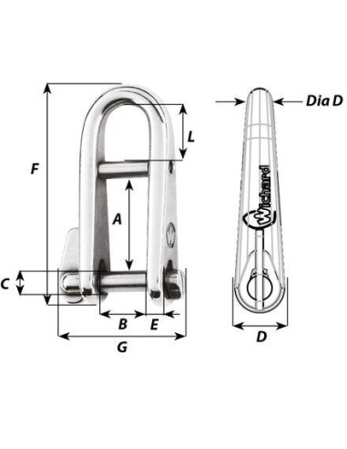 Wichard Sleutelsluiting HR RVS 5 mm | Shipsworld
