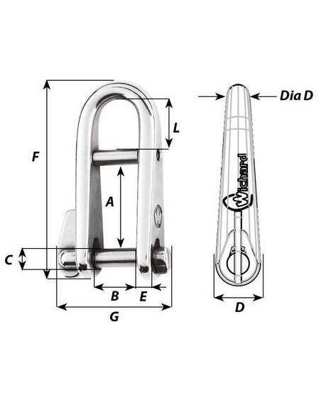 Wichard Sleutelsluiting HR RVS 6 mm | Shipsworld