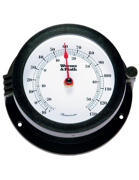 Bluewater - Thermometer - Zwart Kunststof - 140 mm
