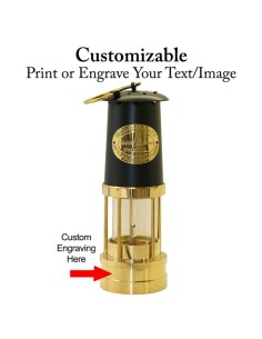 Yacht Lamp - Olielamp - Messing met Zwarte Kap - 254 mm 2