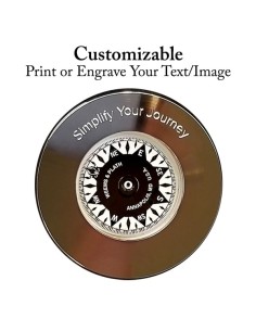 Kaartgewicht met Kompas - Vernikkeld - 76 mm 2