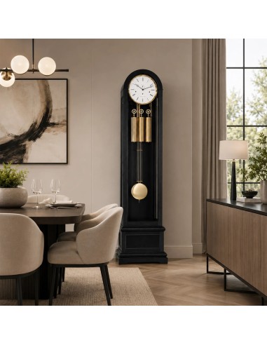 Hermle Charlotte staande klok – zwart met messing
