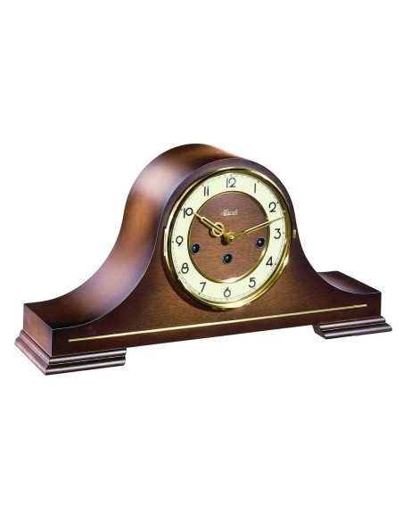 Hermle Stepney tafelklok – notenhout, mechanisch