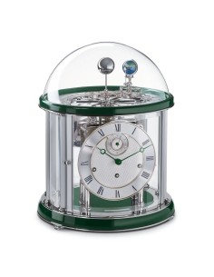 Hermle Tellurium Chroom groen – draaiende aarde & maan