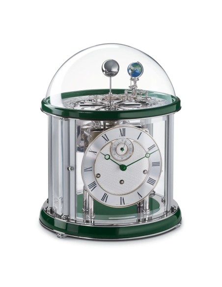 Hermle Tellurium Chroom groen – draaiende aarde & maan