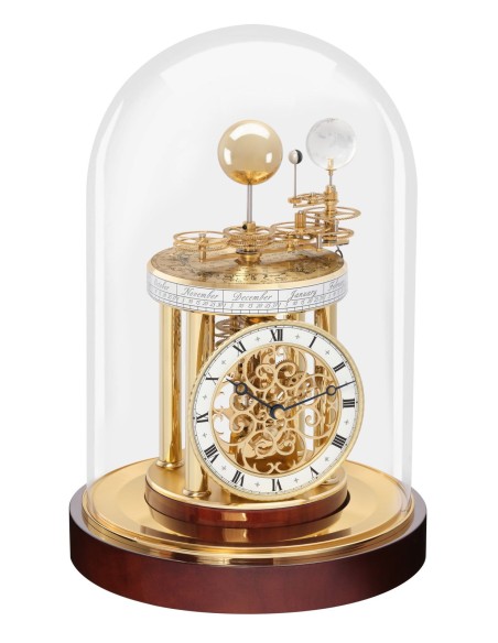 Hermle Astrolabium mahoniehout – klok onder glas