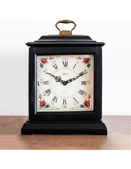 Hermle Austen tafelklok zwart – stoer vintage, quartz