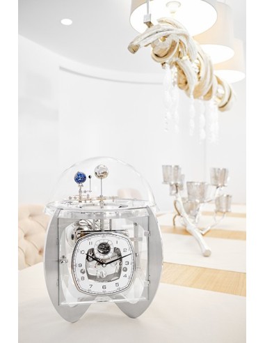 Hermle Tellurium IV nikkel – designklok met zonnestelsel