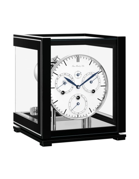 Hermle Perpetual Calendar zwart/wit – met blauwe wijzers