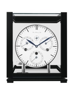 Hermle Perpetual Calendar zwart/wit – met blauwe wijzers 2