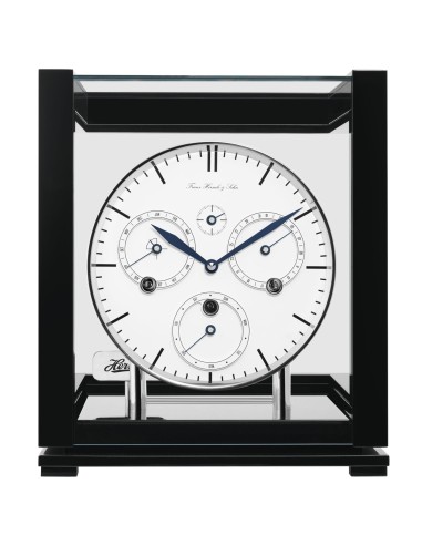 Hermle Perpetual Calendar zwart/wit – met blauwe wijzers