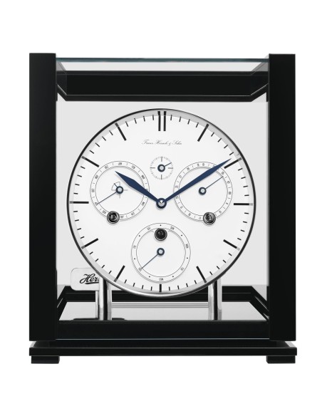 Hermle Perpetual Calendar zwart/wit – met blauwe wijzers