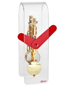 Hermle Miles acrylklok – rood-goud