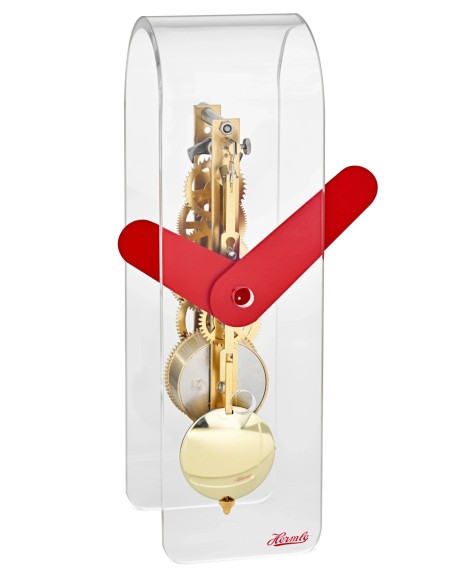Hermle Miles acrylklok – rood-goud