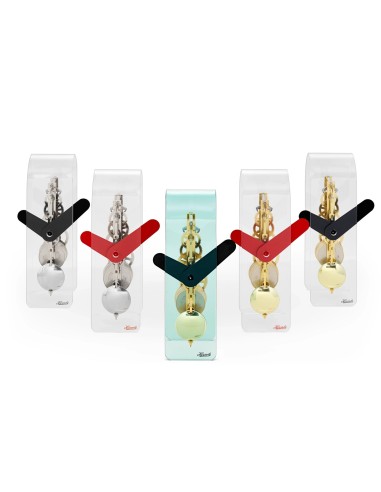 Hermle Miles acrylklok – rood-goud
