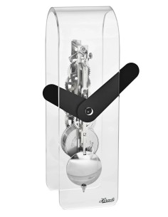 Hermle Miles acrylklok – zwart-zilver