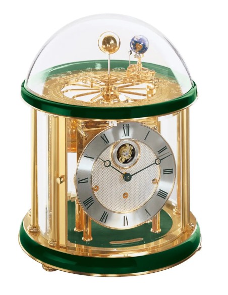 Hermle Tellurium Tourbillon Messing groen-goud – twee ritmes
