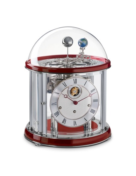 Hermle Tellurium Tourbillon Chroom rood – opvallend