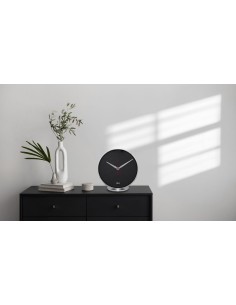 Hermle Dallas tafelklok – nikkel, minimalistisch