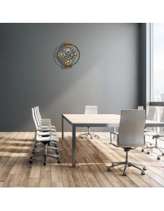 Hermle wandklok met draaiende tandwielen