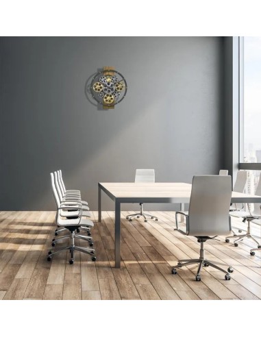 Hermle wandklok met draaiende tandwielen